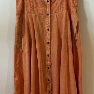 Orange Anthropologie skirt